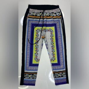 Clover Canyon Mixed Print Pattern Drawstring Pants Women Medium Multicolor